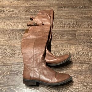 Brown over the knee boots